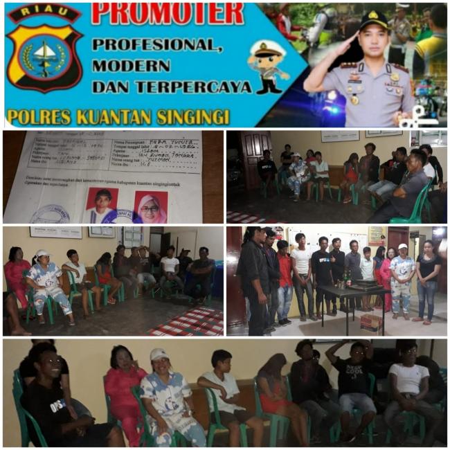 Polsek Kuantan Mudik Kembali Amankan 14 Orang di Warung Remang-remang